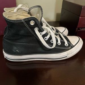 Black  high top converse all star
